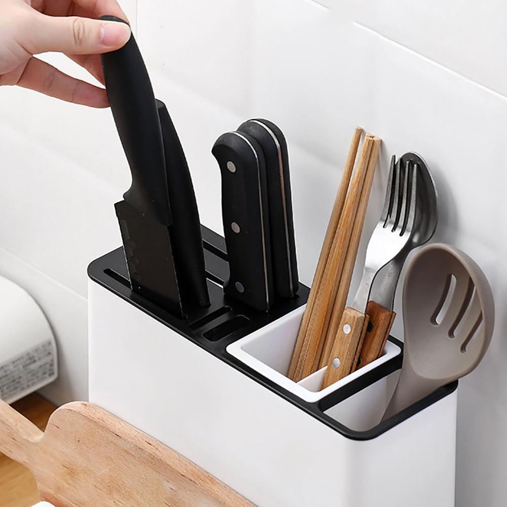 Kitchen Knife & Utensil Storage Rack – Multifunction Tableware Organizer for Countertop & Cabinet (Space-Saving Design)