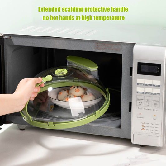 Microwave Food Cover – Splash-Proof Heat Resistant Splatter Guard Lid for Food Heating (Reusable & Easy Clean)