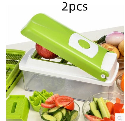 12-Piece Multifunction Vegetable Chopper Set – Food Slicer, Dicer, Grater & Cutter with Container for Fast Meal Prep