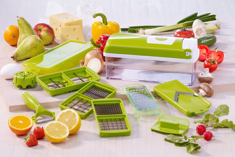 12-Piece Multifunction Vegetable Chopper Set – Food Slicer, Dicer, Grater & Cutter with Container for Fast Meal Prep