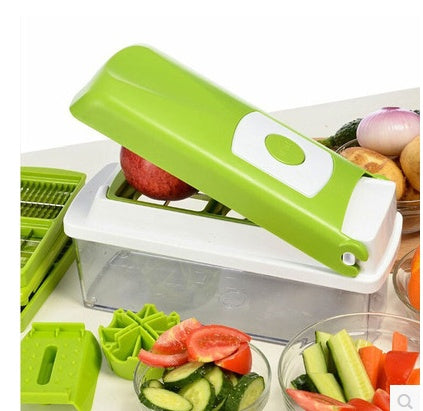 12-Piece Multifunction Vegetable Chopper Set – Food Slicer, Dicer, Grater & Cutter with Container for Fast Meal Prep