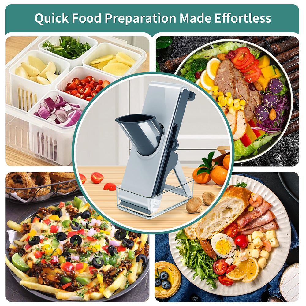 Adjustable Mandoline Vegetable Slicer – 3-in-1 Food Cutter, Dicer & Julienne Tool for Fast Meal Prep