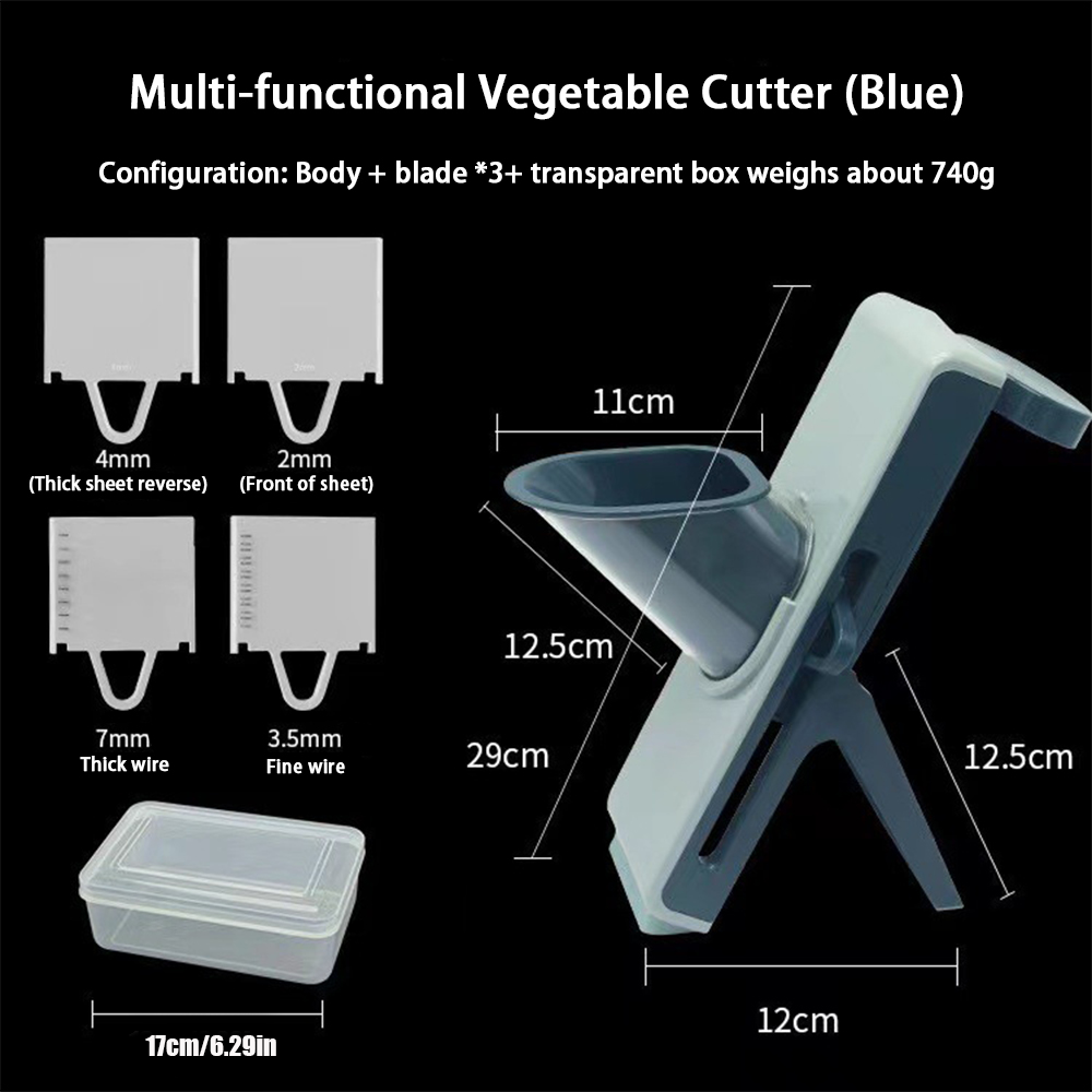 Adjustable Mandoline Vegetable Slicer – 3-in-1 Food Cutter, Dicer & Julienne Tool for Fast Meal Prep