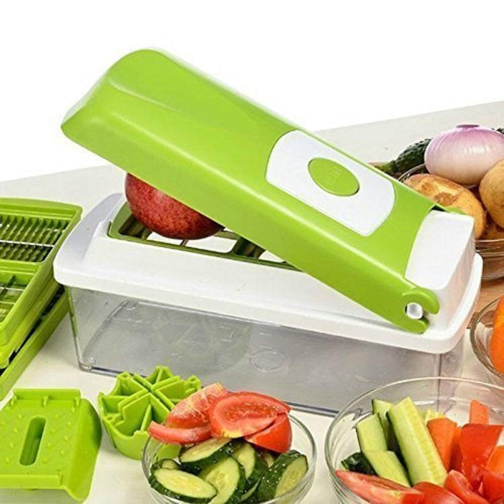 12-Piece Multifunction Vegetable Chopper Set – Food Slicer, Dicer, Grater & Cutter with Container for Fast Meal Prep