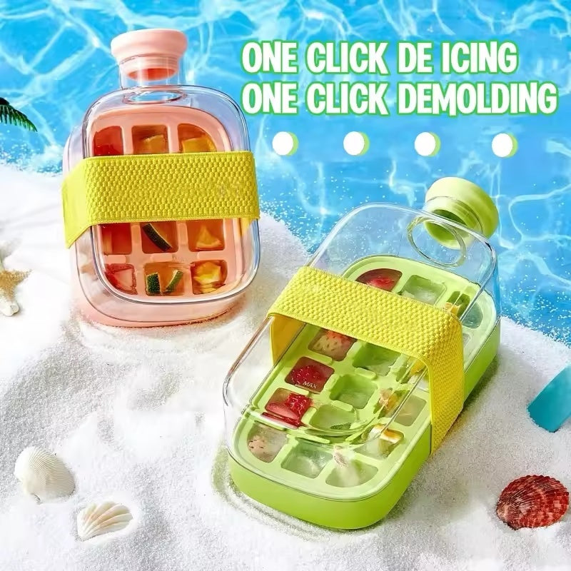 Portable Ice Maker Cup – One-Click Instant Ice Cooling Bottle with Straw (Reusable & Zero-Contact Design)