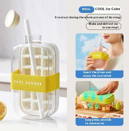 Portable Ice Maker Cup – One-Click Instant Ice Cooling Bottle with Straw (Reusable & Zero-Contact Design)