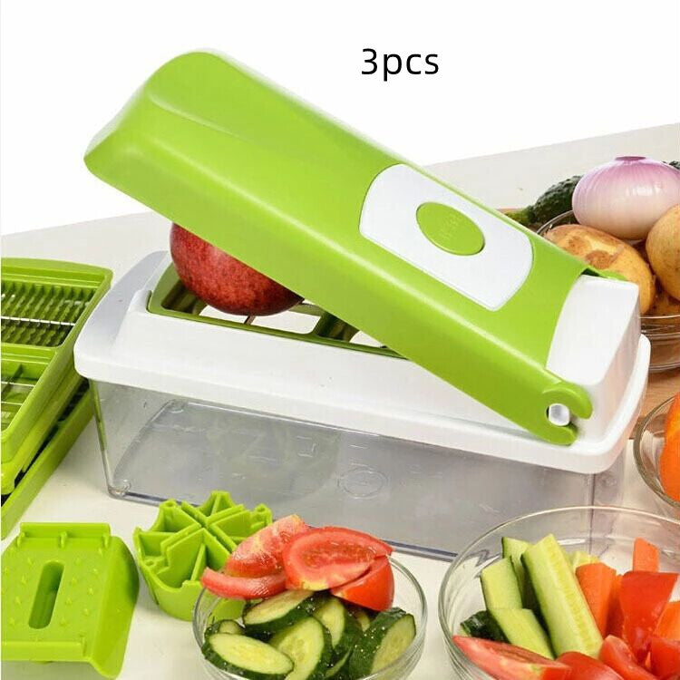 12-Piece Multifunction Vegetable Chopper Set – Food Slicer, Dicer, Grater & Cutter with Container for Fast Meal Prep