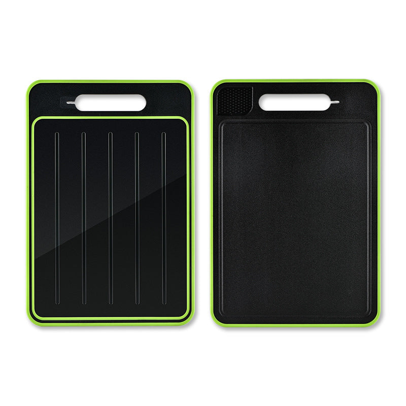 Multifunction Double-Sided Cutting Board with Defrosting Tray & Knife Sharpener – 4-in-1 Kitchen Chopping Board