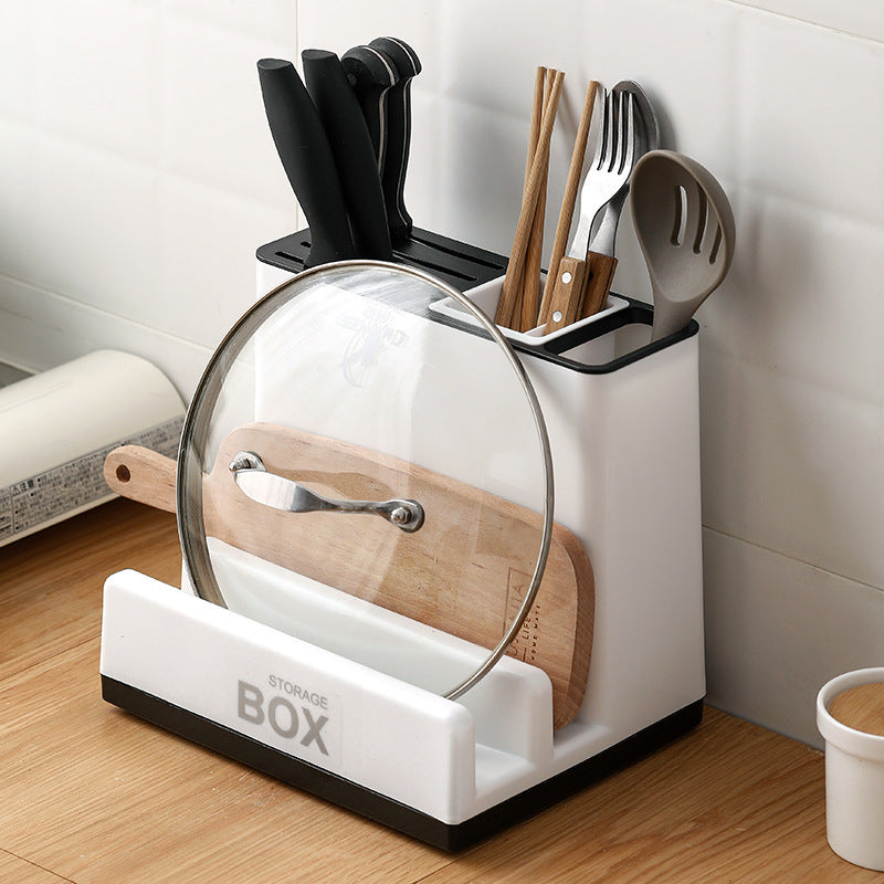 Kitchen Knife & Utensil Storage Rack – Multifunction Tableware Organizer for Countertop & Cabinet (Space-Saving Design)