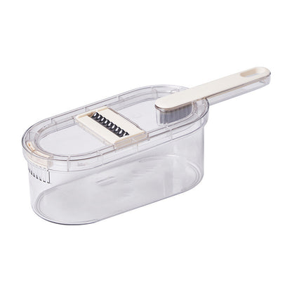 Multifunction Vegetable Cutter with Basket & Cleaning Brush – Portable Food Chopper, Slicer & Dicer for Easy Meal Prep
