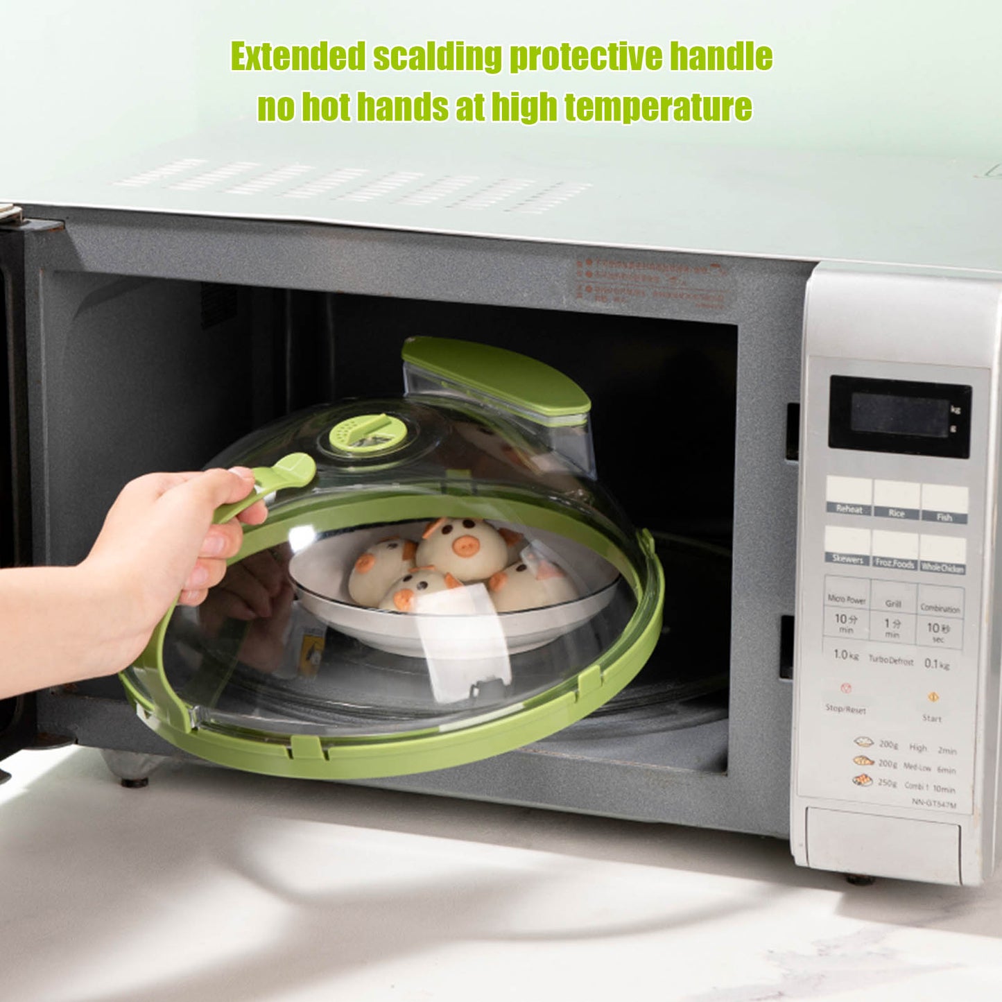 Microwave Food Cover – Splash-Proof Heat Resistant Splatter Guard Lid for Food Heating (Reusable & Easy Clean)