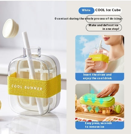 Portable Ice Maker Cup – One-Click Instant Ice Cooling Bottle with Straw (Reusable & Zero-Contact Design)