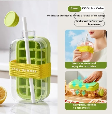 Portable Ice Maker Cup – One-Click Instant Ice Cooling Bottle with Straw (Reusable & Zero-Contact Design)