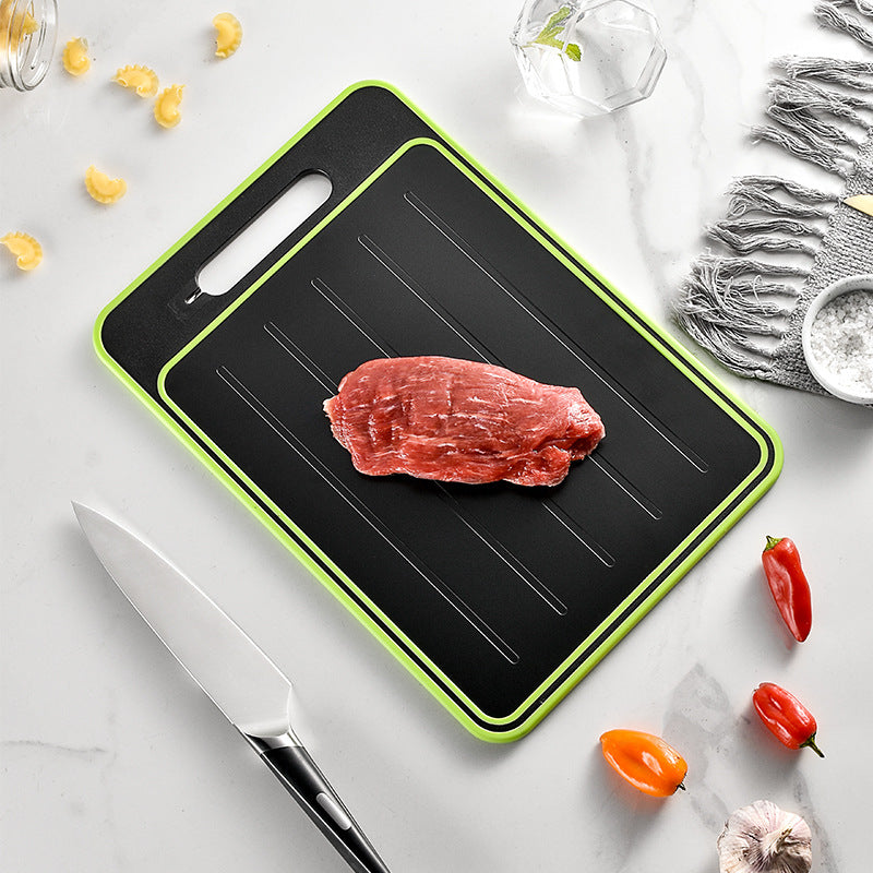 Multifunction Double-Sided Cutting Board with Defrosting Tray & Knife Sharpener – 4-in-1 Kitchen Chopping Board