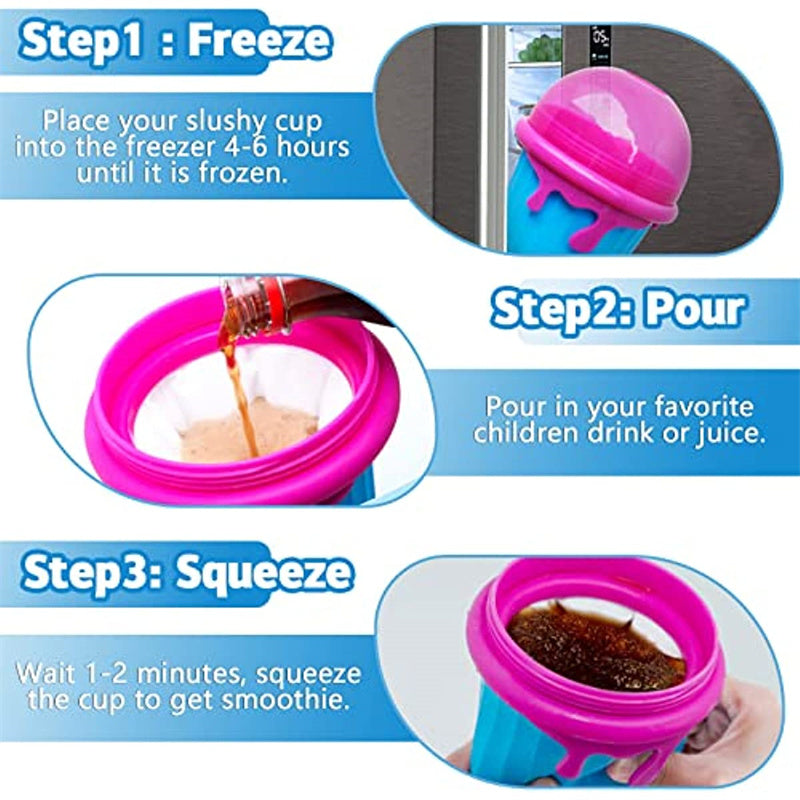 Magic Slushy Maker Cup (500ML) – Portable Instant Frozen Smoothie & Ice Cream Maker Bottle
