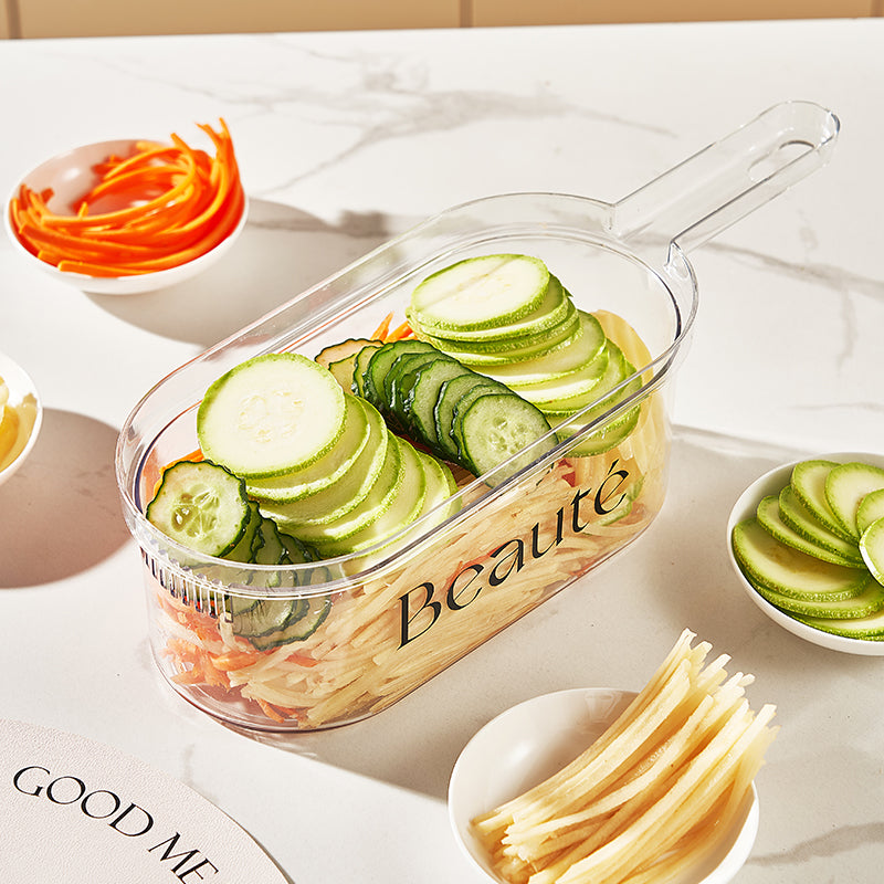 Multifunction Vegetable Cutter with Basket & Cleaning Brush – Portable Food Chopper, Slicer & Dicer for Easy Meal Prep